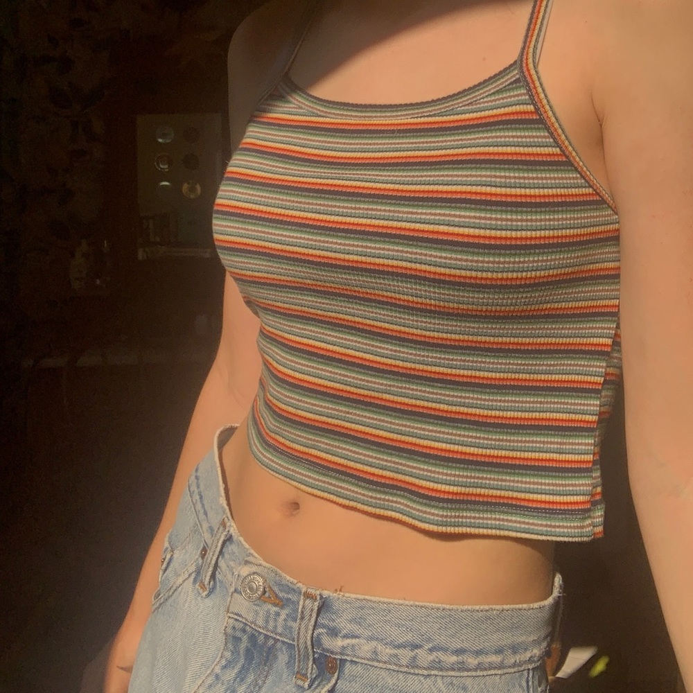 Brandy Melville Rainbow striped tank